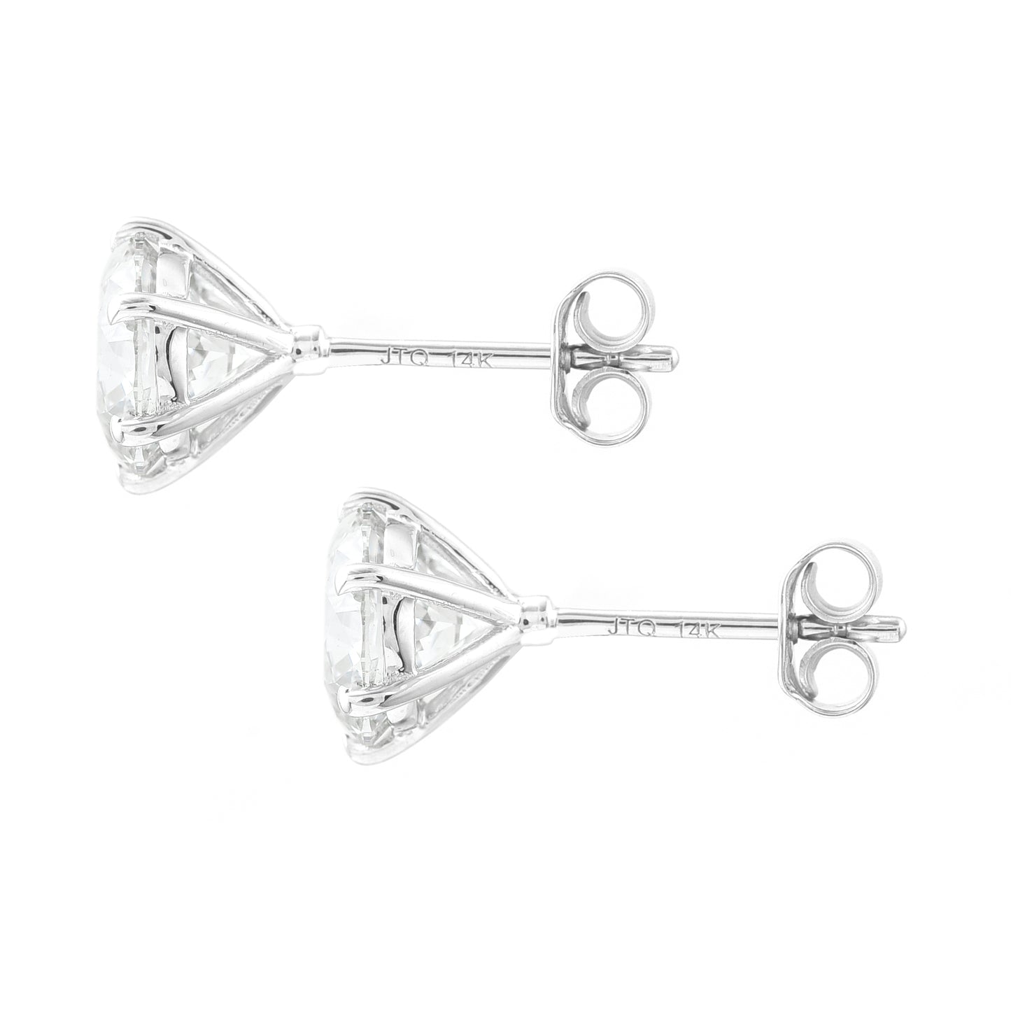 3.11 Carats Lab Grown Diamond 14K Gold Earrings