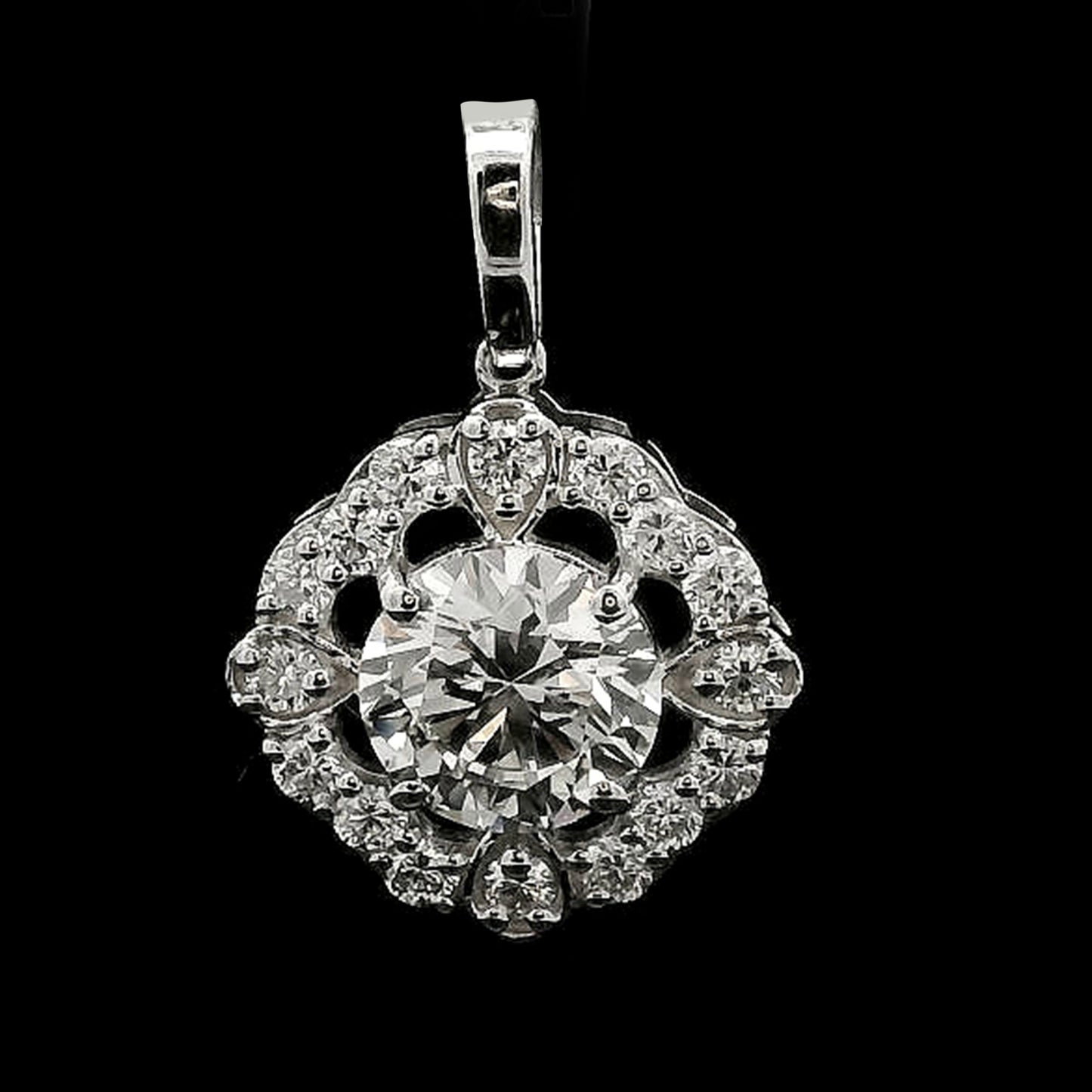 1.99 Carats Lab Grown Diamond 14K Gold Pendant