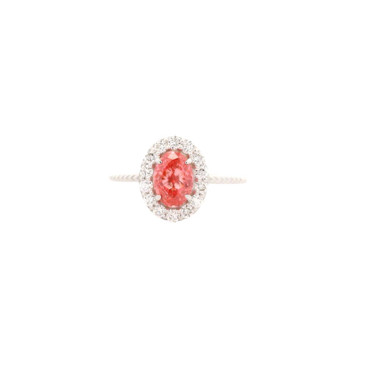 1.45 Carats Pink Lab Grown Diamond 14K Gold Ring