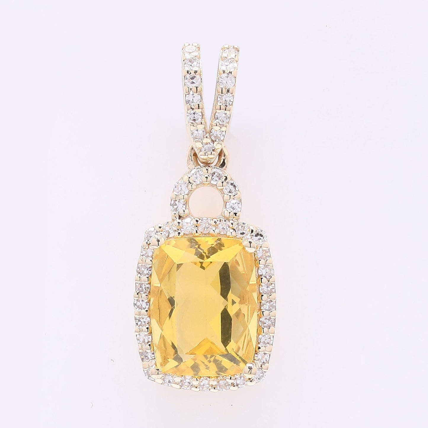 1.16 Ct Cushion Mixed Cut Natural Fire Opal 14K Gold Pendant