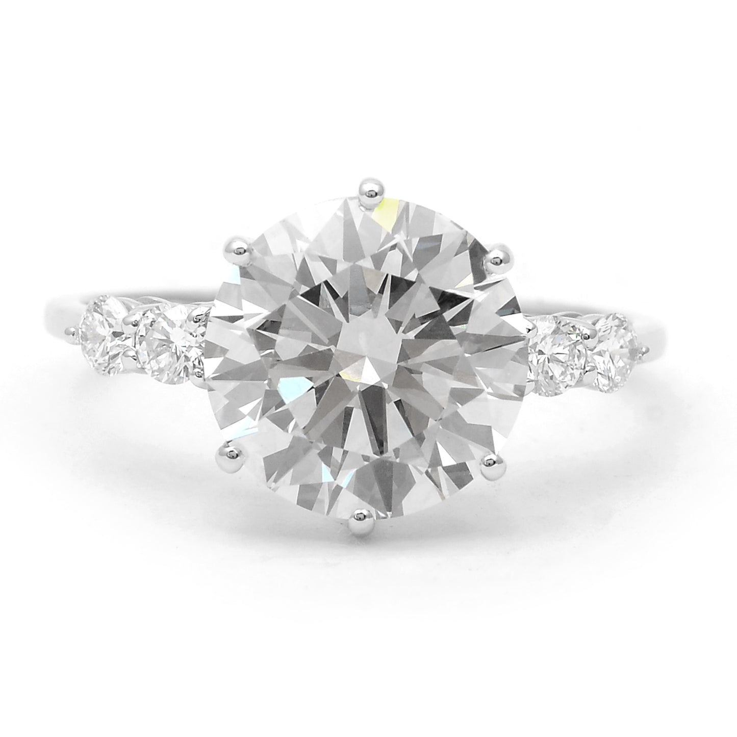 3.76 Carats Lab Grown Diamond 14K Gold Ring