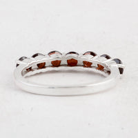 1.85 Ct Round Garnet 925 Sterling Silver Ring