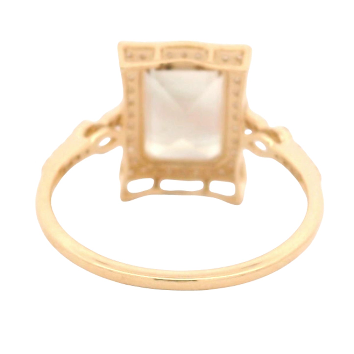 2.50 Ct Octagon Oregon Sunstone 14K Gold Ring