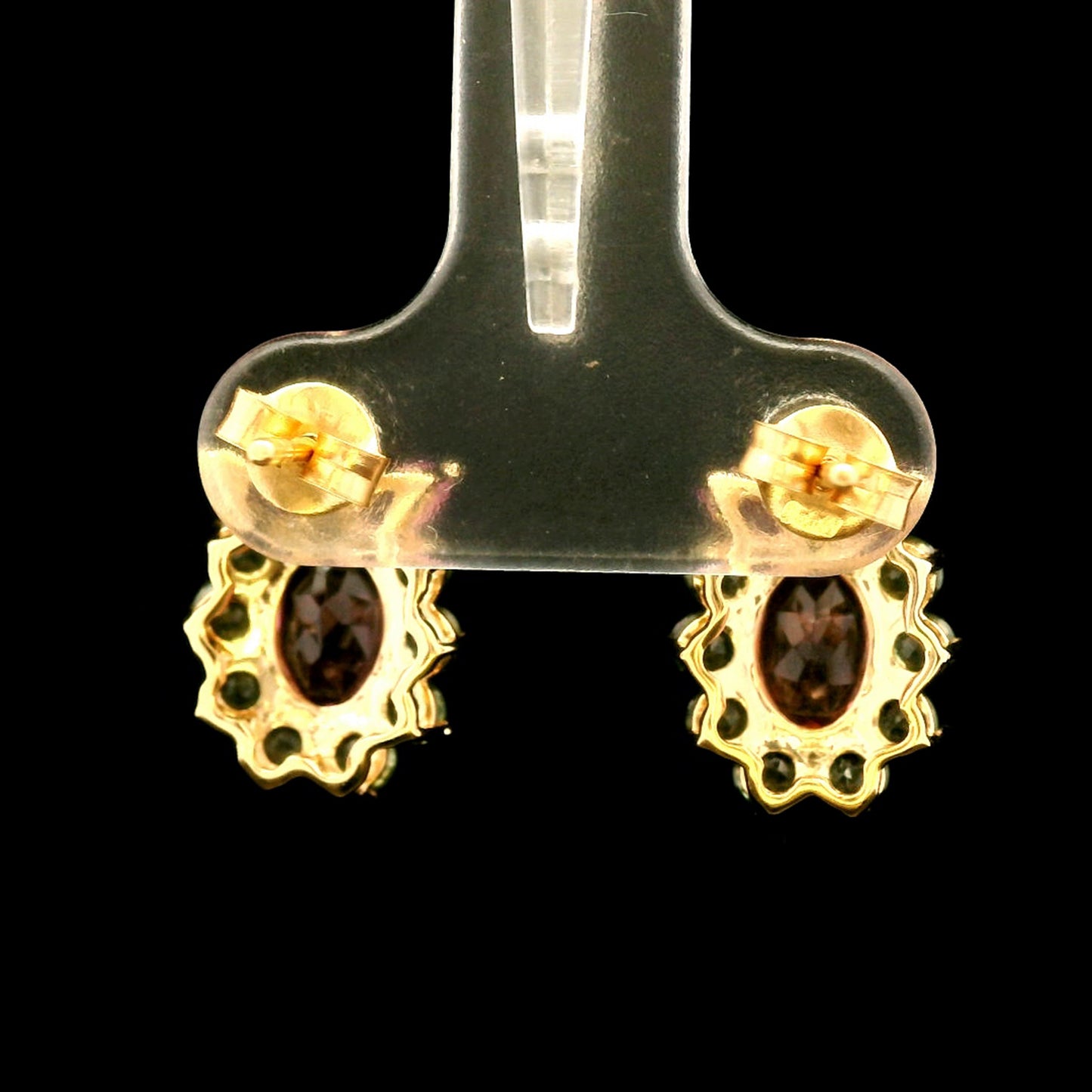 2.90 Ct Oval Tourmaline 14K Gold Earrings