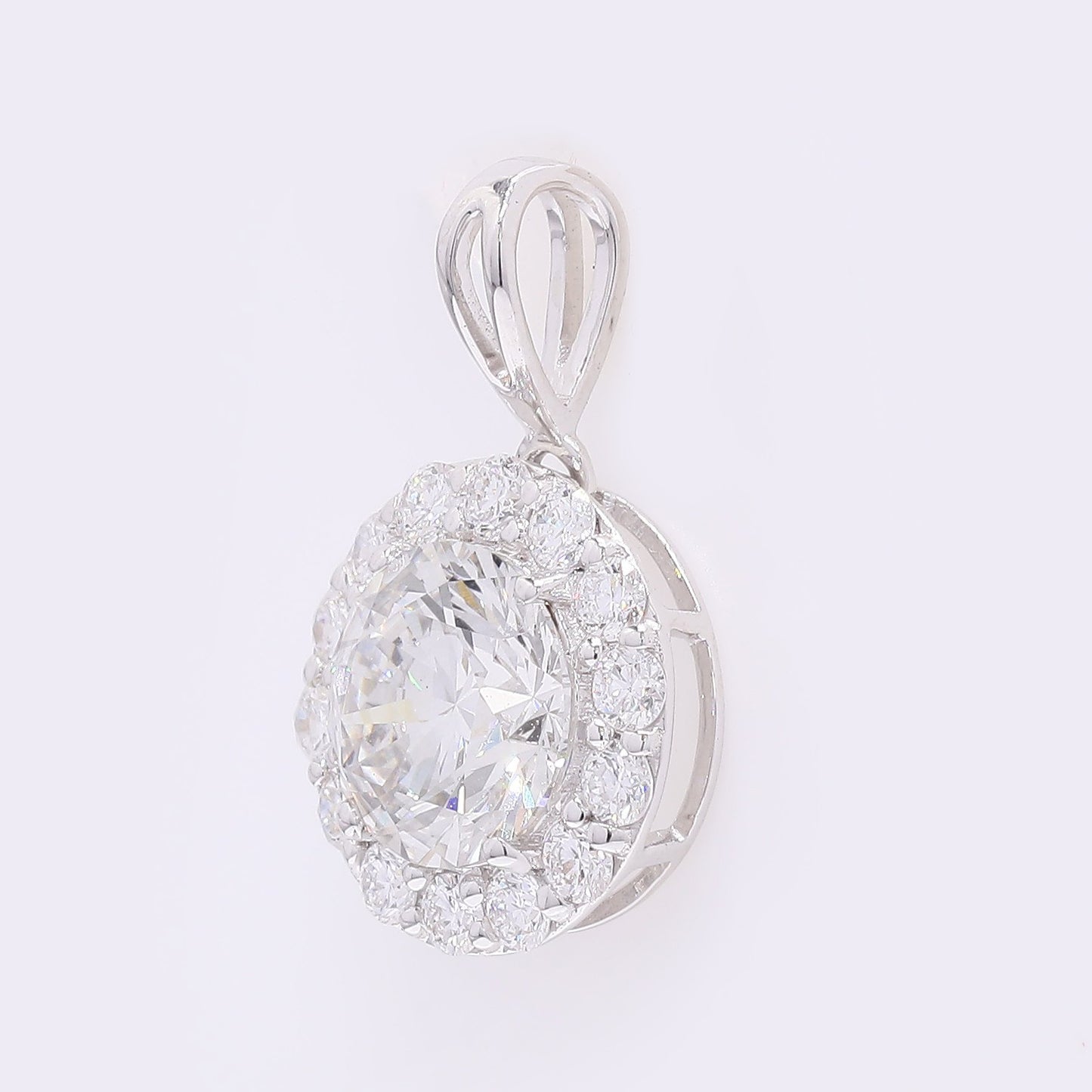 2.10 Carats Lab Grown Diamond 14K Gold Pendant