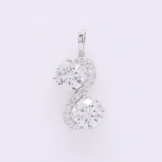 3.52 Carats Lab Grown Diamond 14K Gold Pendant