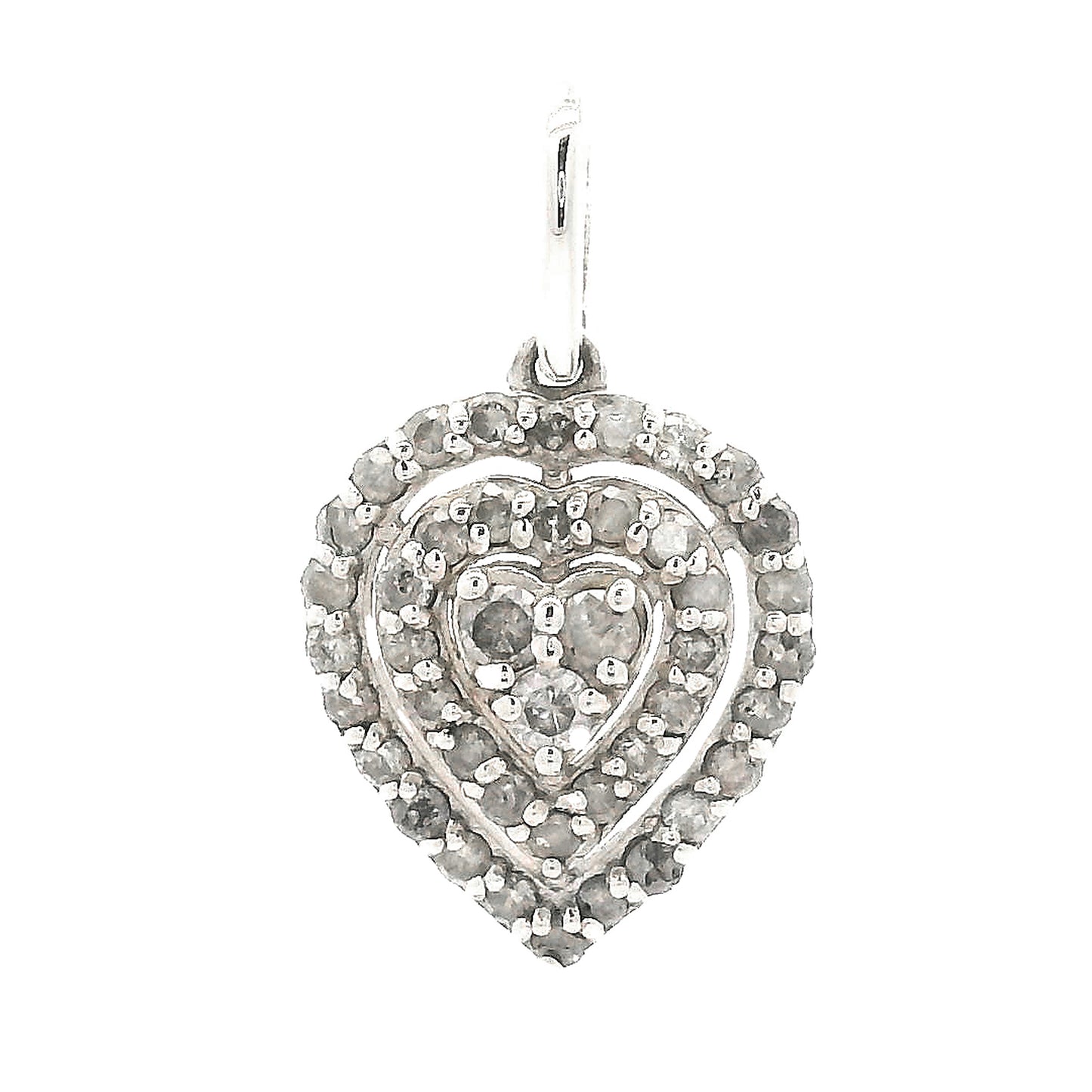 0.47 Ct Round Diamond, 925 Sterling Silver Pendant