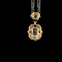 1.62 Ct Octagon Multi Sapphire 14K Gold Pendant