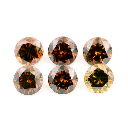 0.51 Red Diamond Round Loose Gemstone