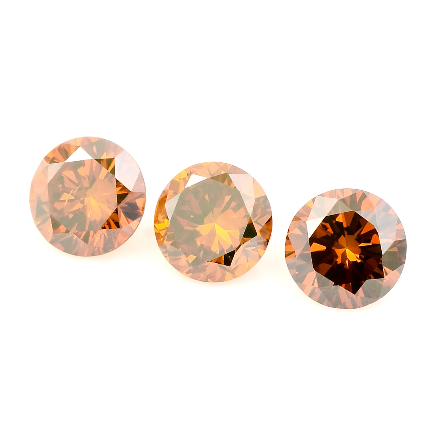 0.54 Red Diamond Round Loose Gemstone