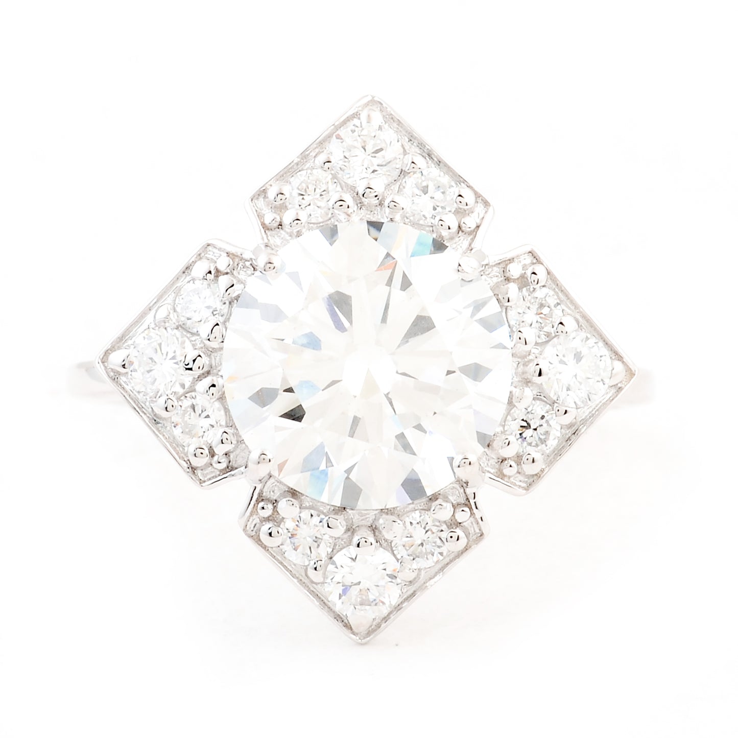 4.05 Ct Round Brilliant Lab Grown Diamond 14K Gold Ring