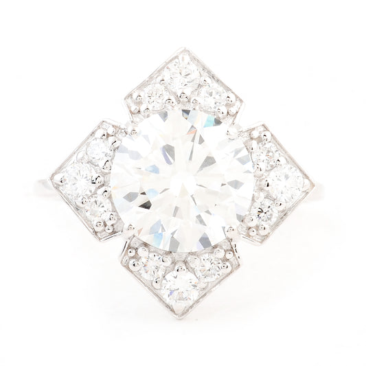 4.05 Ct Round Brilliant Lab Grown Diamond 14K Gold Ring