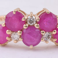 1.77 Ct Round Natural Ruby 14K Gold Ring