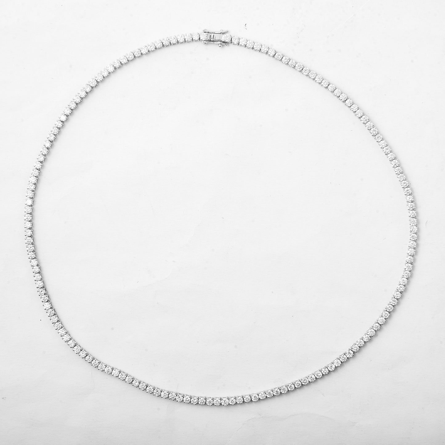 9.36 Ct Round Lab Grown Diamond 14K Gold Necklace