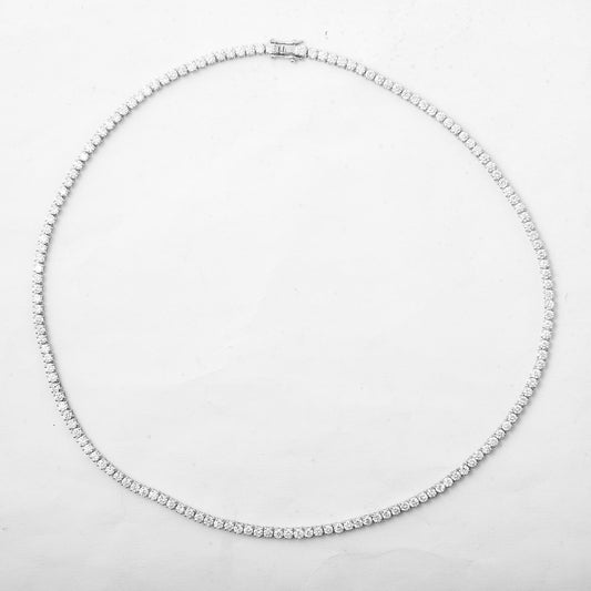 9.36 Ct Round Lab Grown Diamond 14K Gold Necklace