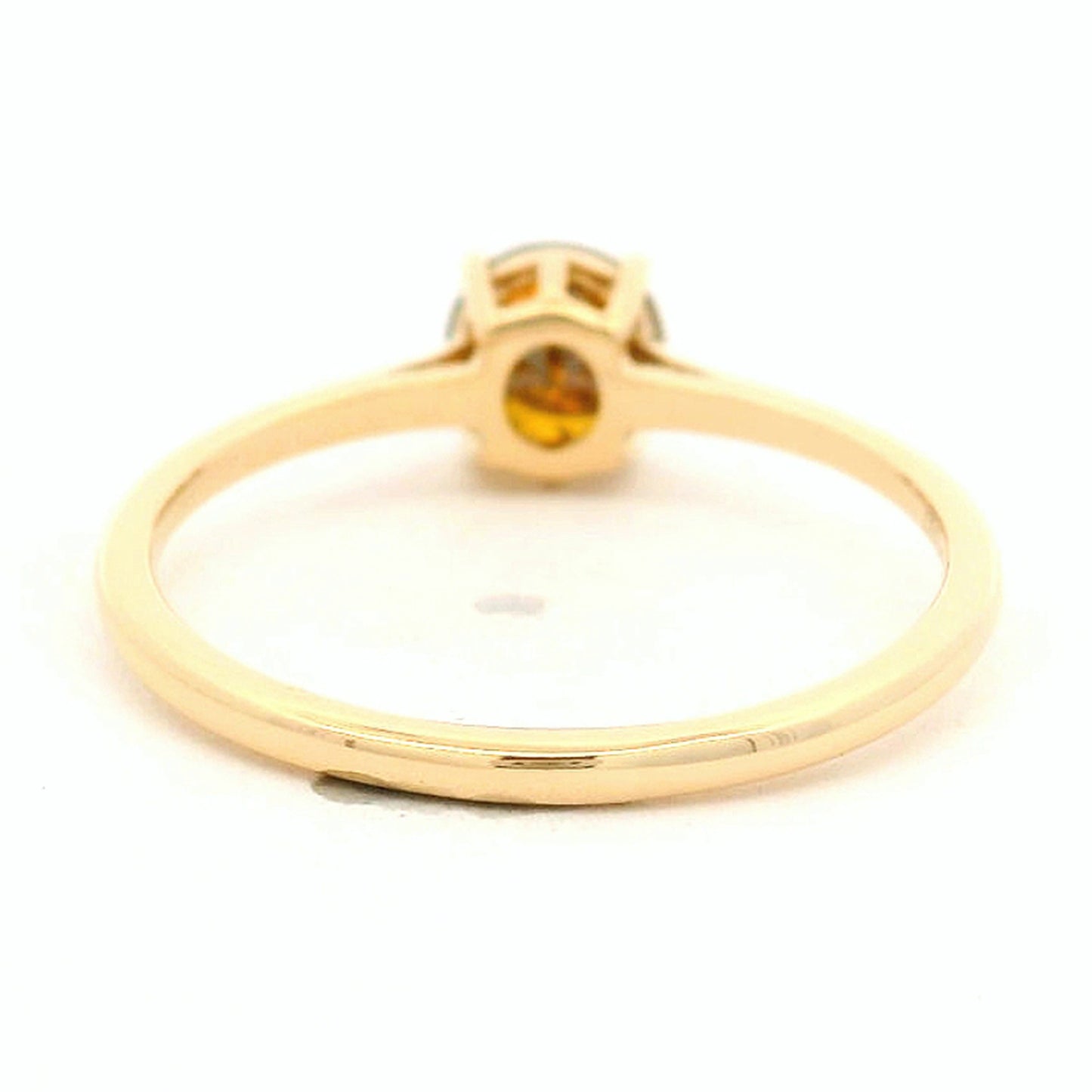 0.67 Ct Round Red Diamond 14K Gold Ring