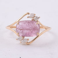 3.18 Ct Cushion Cabochon Cut Natural Spinel 14K Gold Ring
