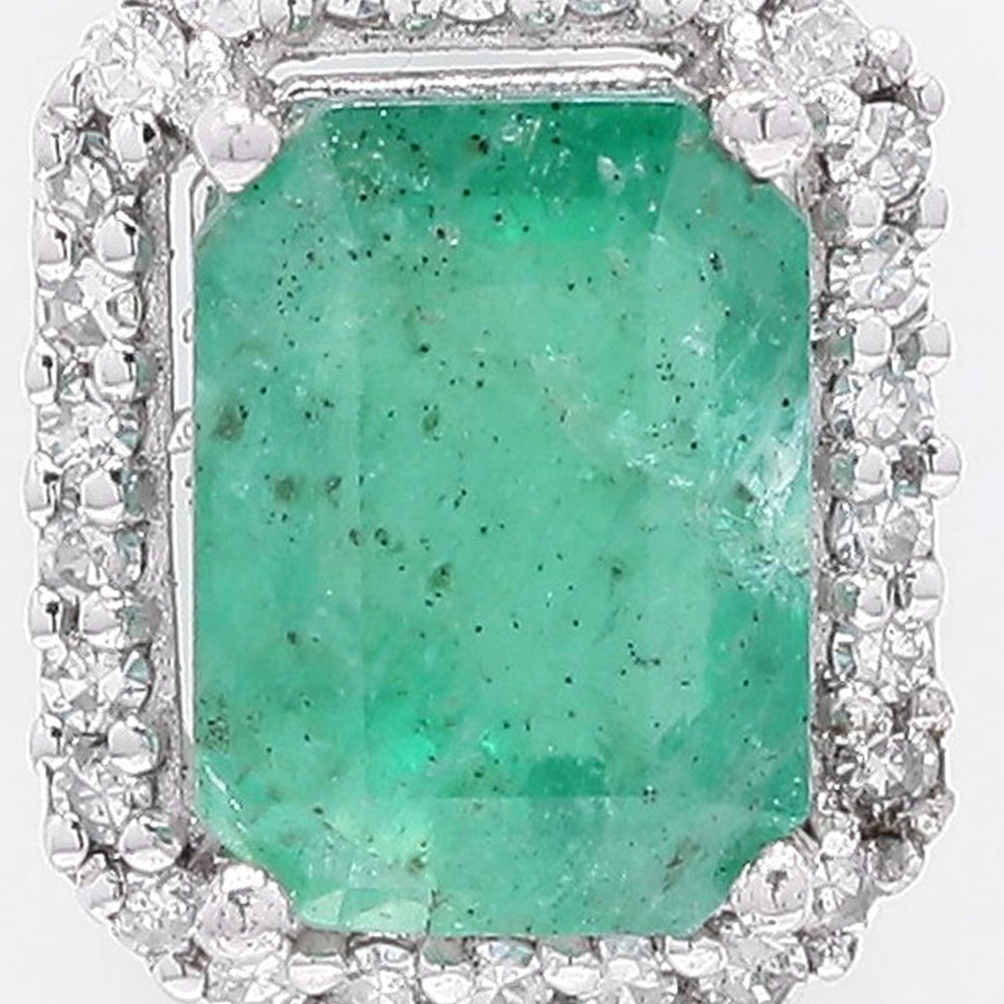 1.47 Ct Octagon Step Cut Natural Emerald 950 Platinum Pendant