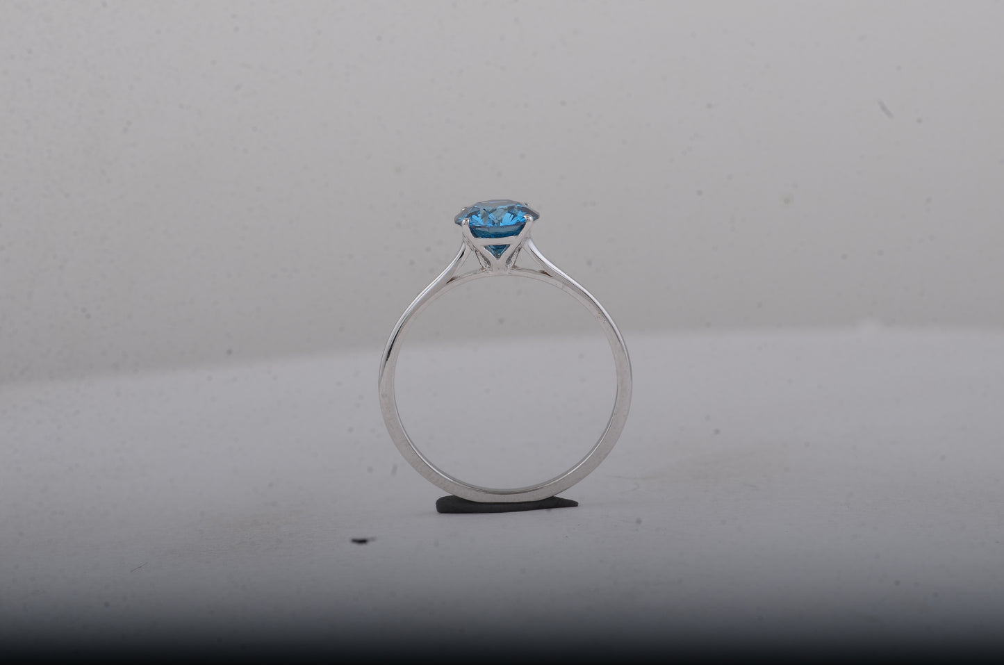 1.08 Carats Blue Lab Grown Diamond 14K Gold Ring