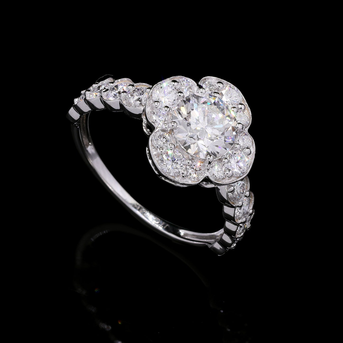1.90 Carats Lab Grown Diamond 14K Gold Ring