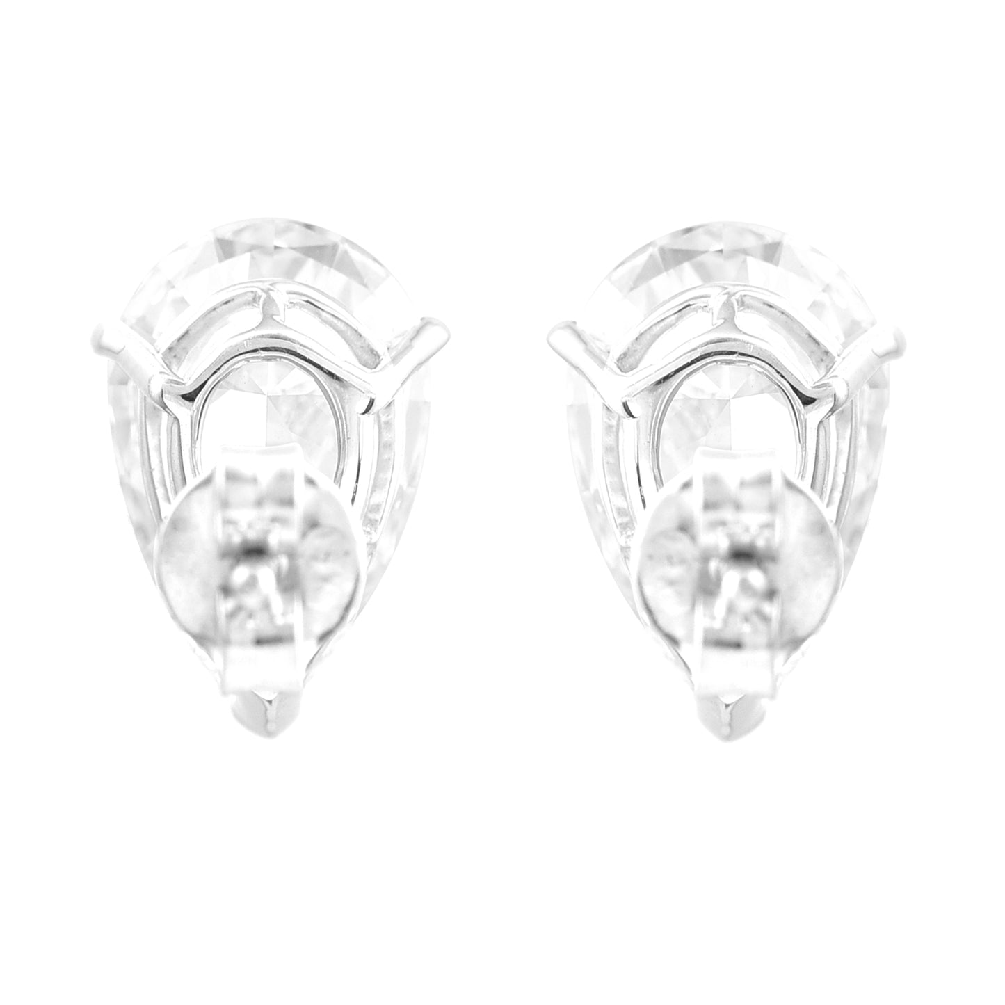 3.81 Carats Lab Grown Diamond 14K Gold Earrings