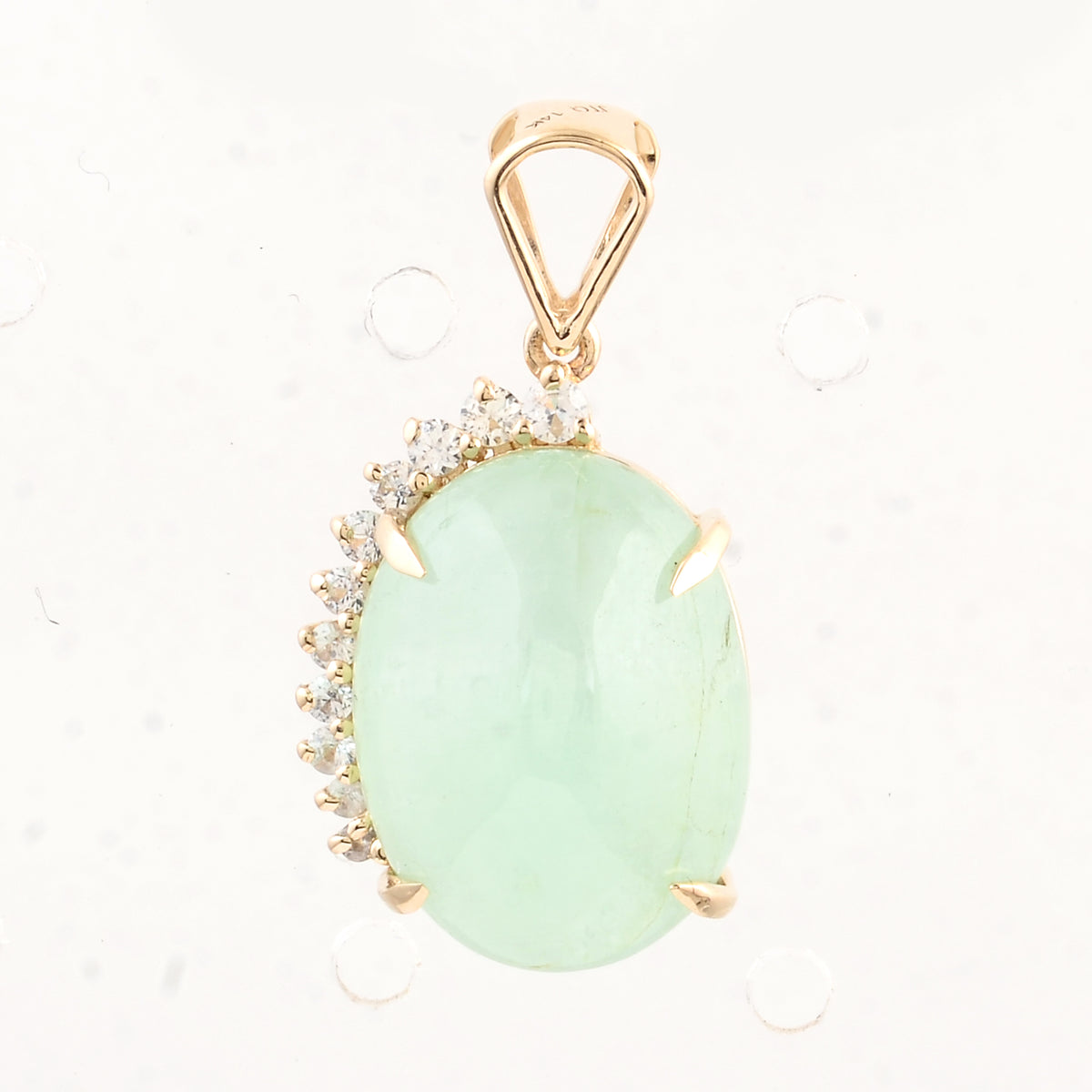 9.02 Ct Oval Emerald 14K Gold Pendant