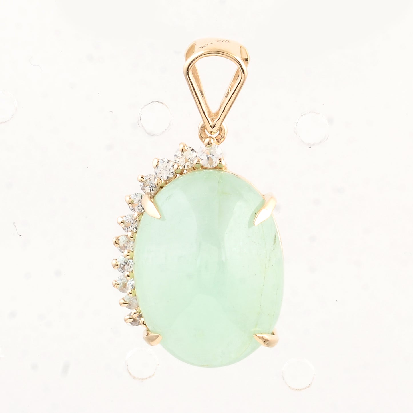 9.02 Ct Oval Emerald 14K Gold Pendant