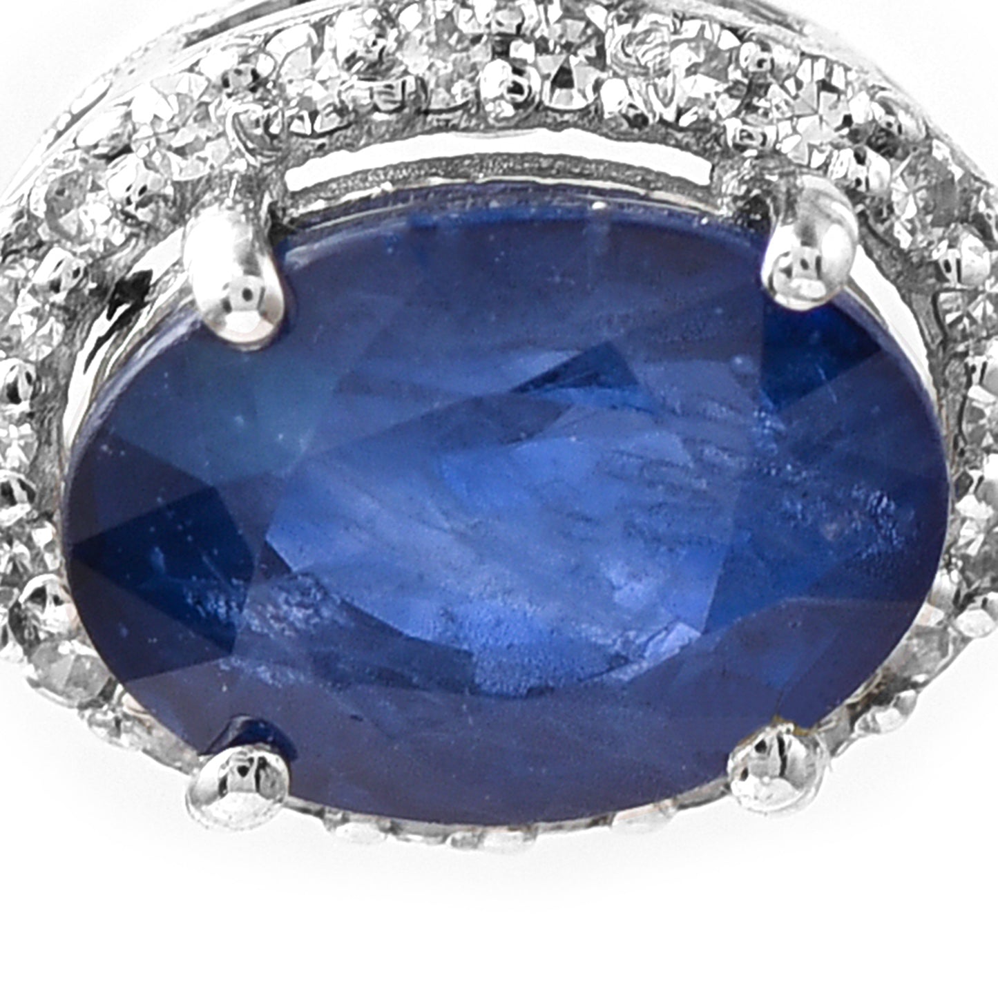 1.31 Ct Oval Sapphire 950 Platinum Pendant