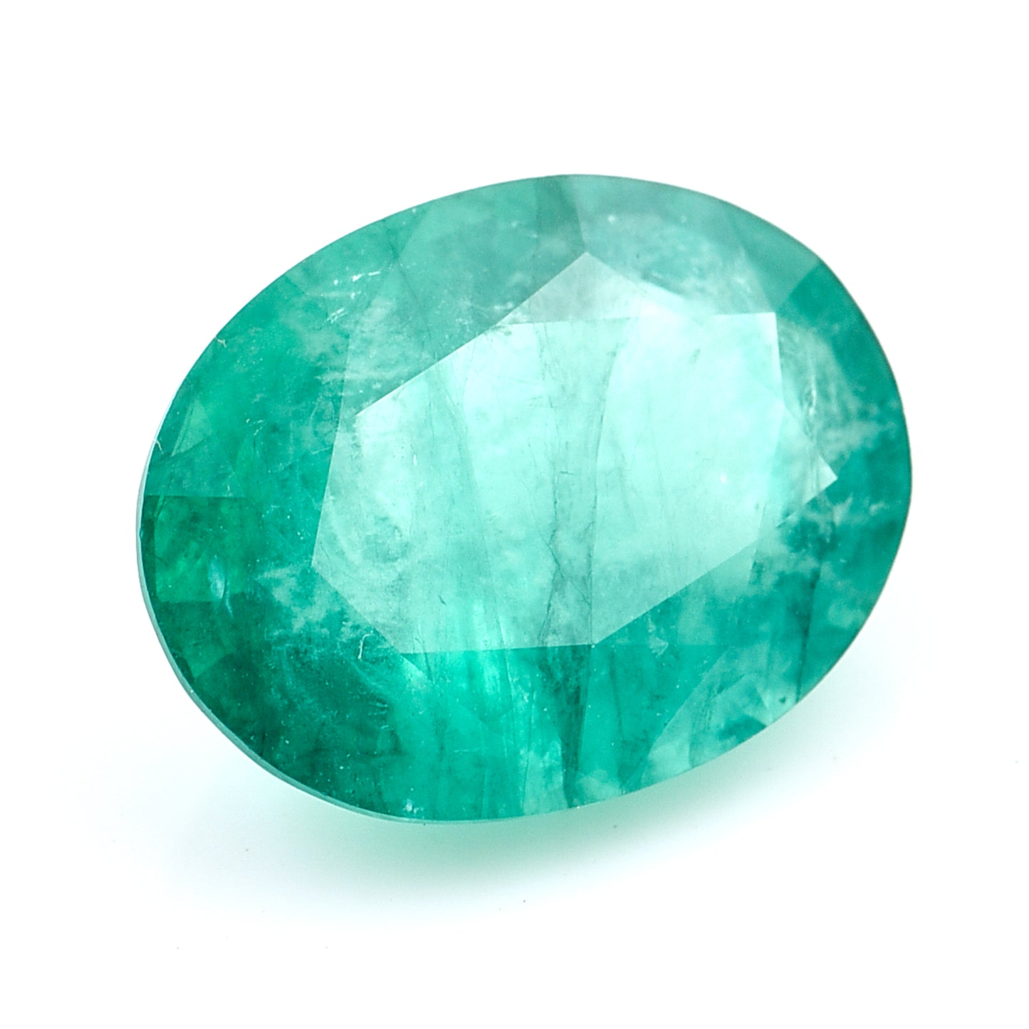 5.86 Natural Beryl Emerald Oval Mixed Cut Gemstone