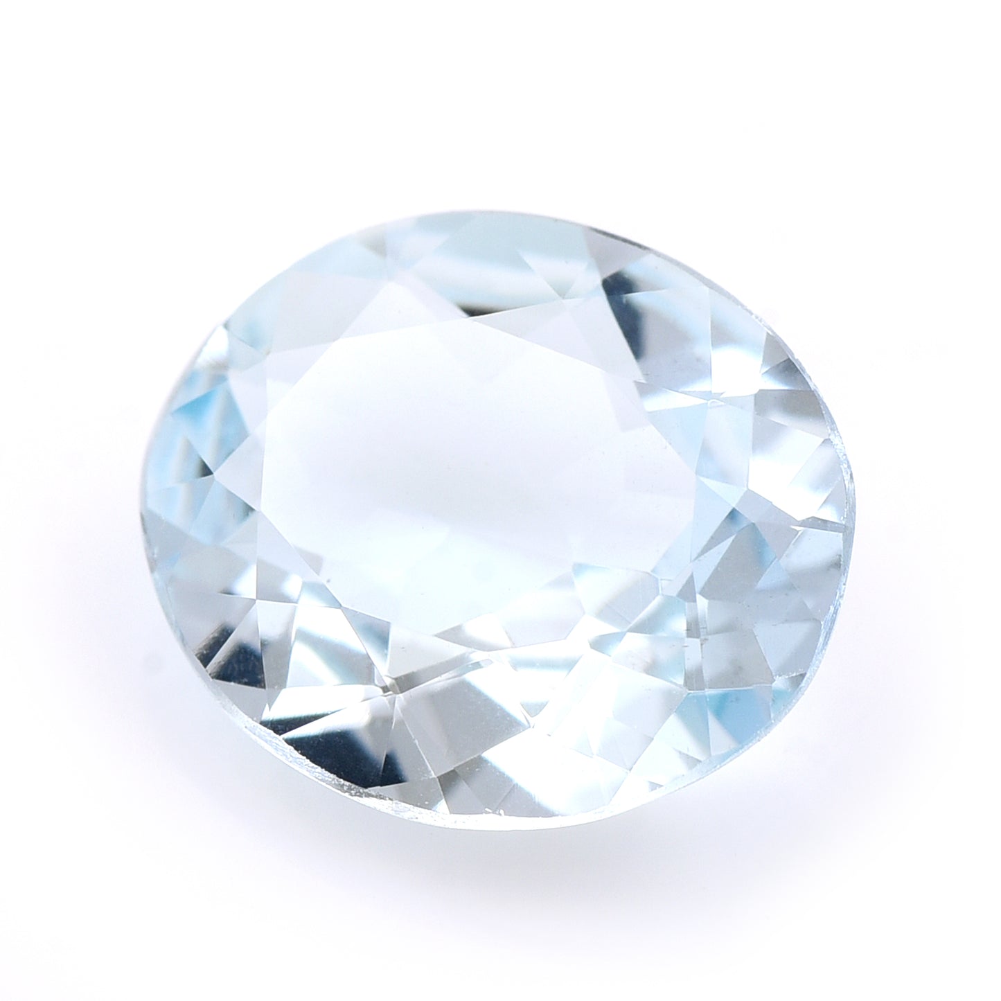 3.25 Natural Beryl Aquamarine Oval Mixed Cut Gemstone