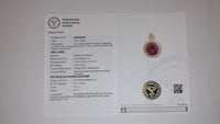 3.75 Ct Oval Mixed Cut Natural Corundum Ruby 14K Gold Pendant