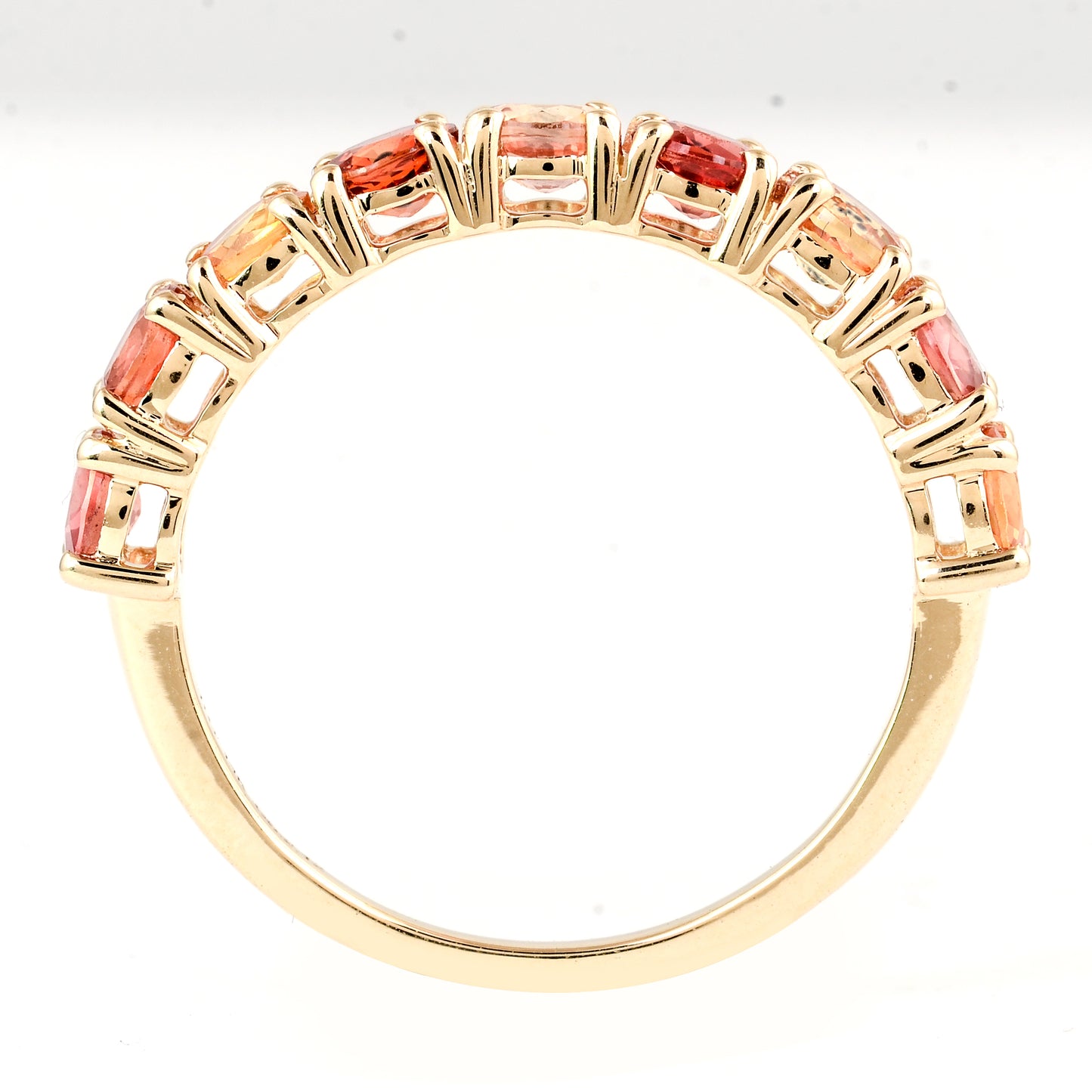2.12 Ct Round Multi Sapphire 14K Gold Ring