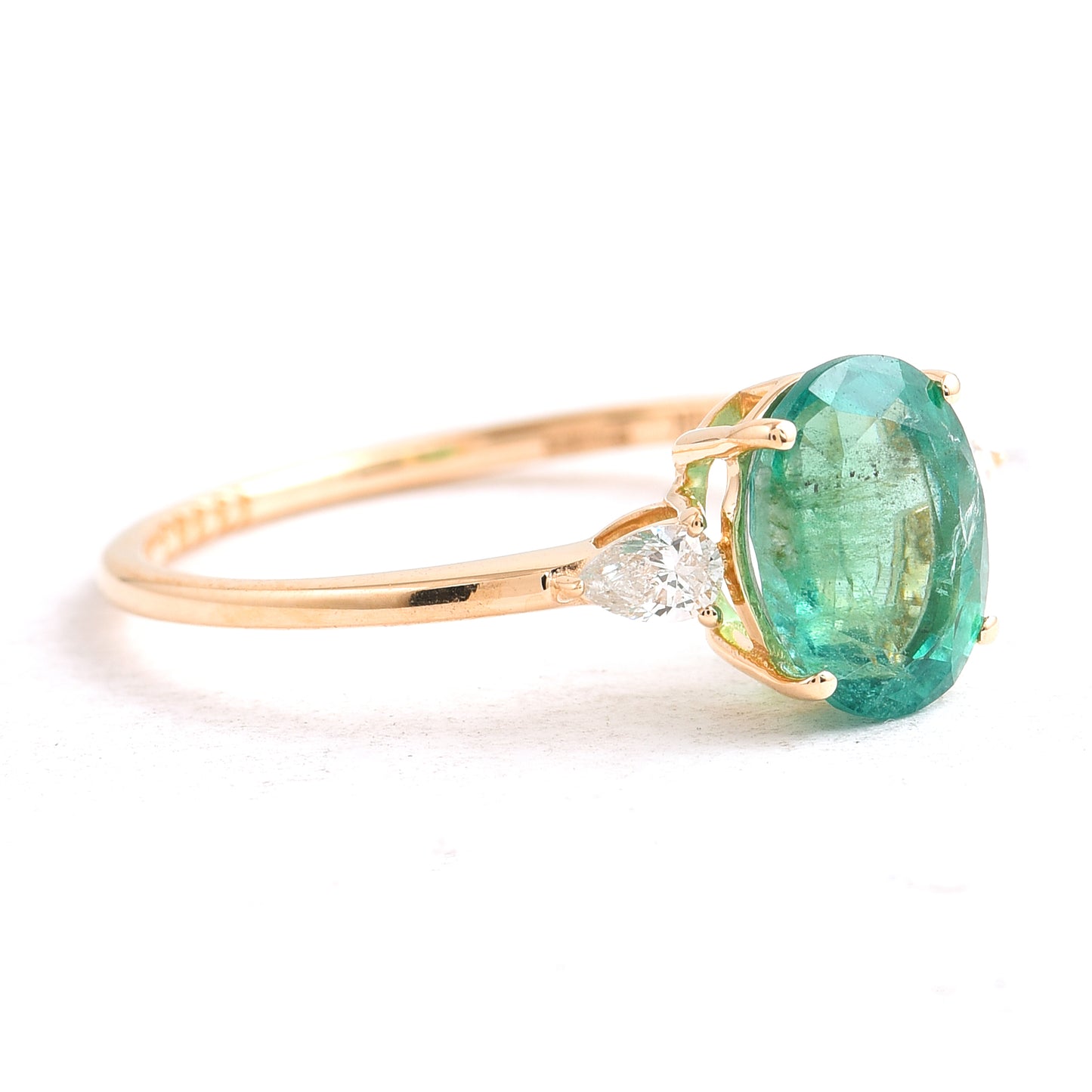 1.47 Ct Oval Emerald 14K Gold Ring