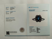 2.90 Ct Oval Mixed Cut Natural Sapphire 950 Platinum Ring