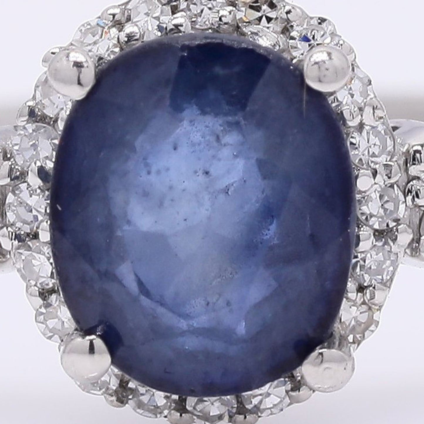 1.34 Ct Oval Mixed Cut Natural Sapphire 950 Platinum Ring