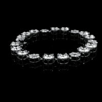 25.42 Ct Round Lab Grown Diamond 14K Gold Bracelet