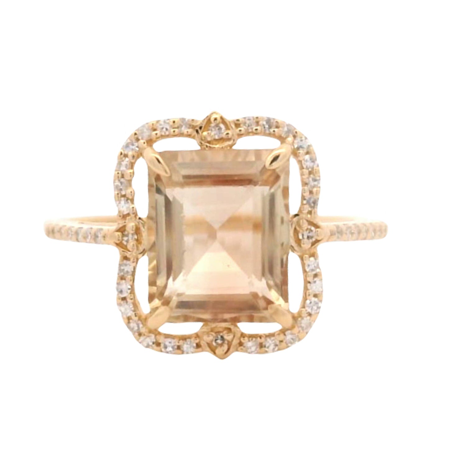2.64 Ct Octagon Oregon Sunstone 14K Gold Ring