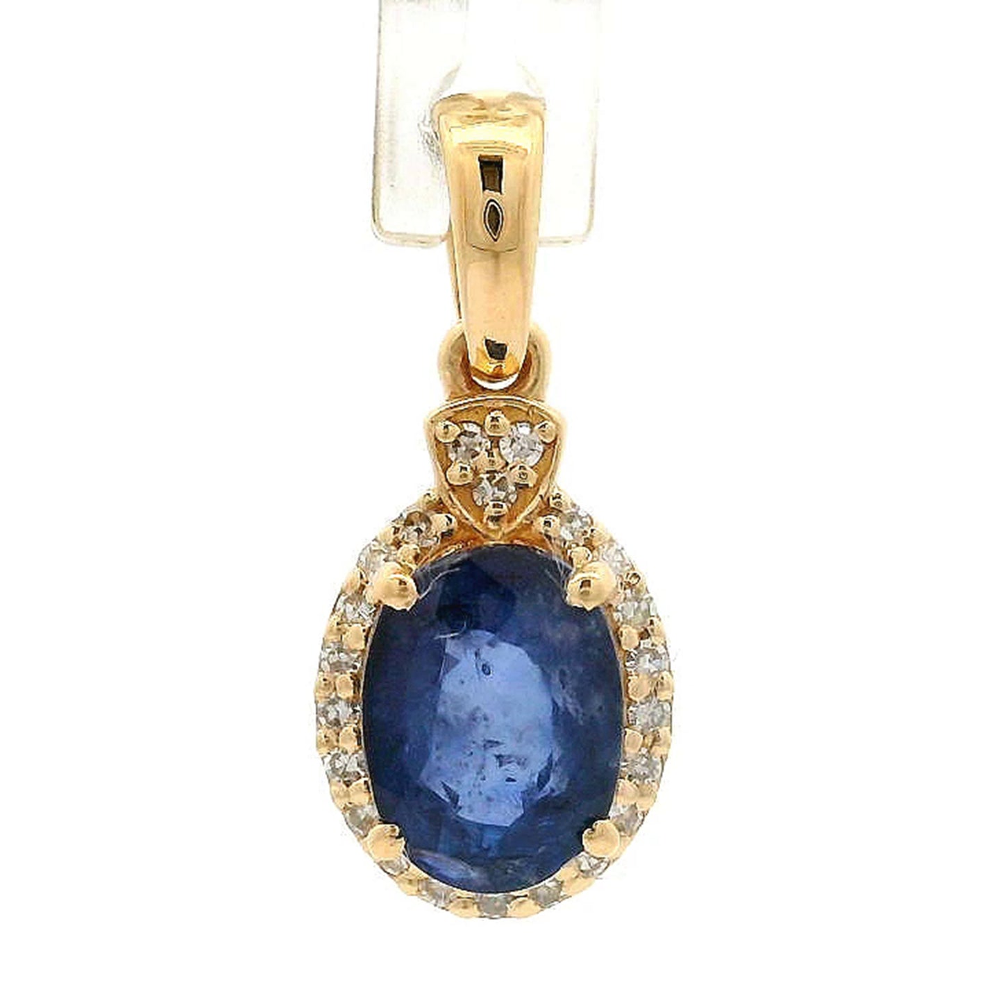 1.29 Ct Oval Sapphire 14K Gold Pendant
