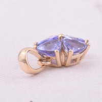 0.88 Ct Trillion Tanzanite 9K Gold Pendant
