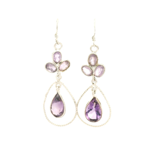 10.63 Ct Amethyst 925 Sterling Silver Earrings