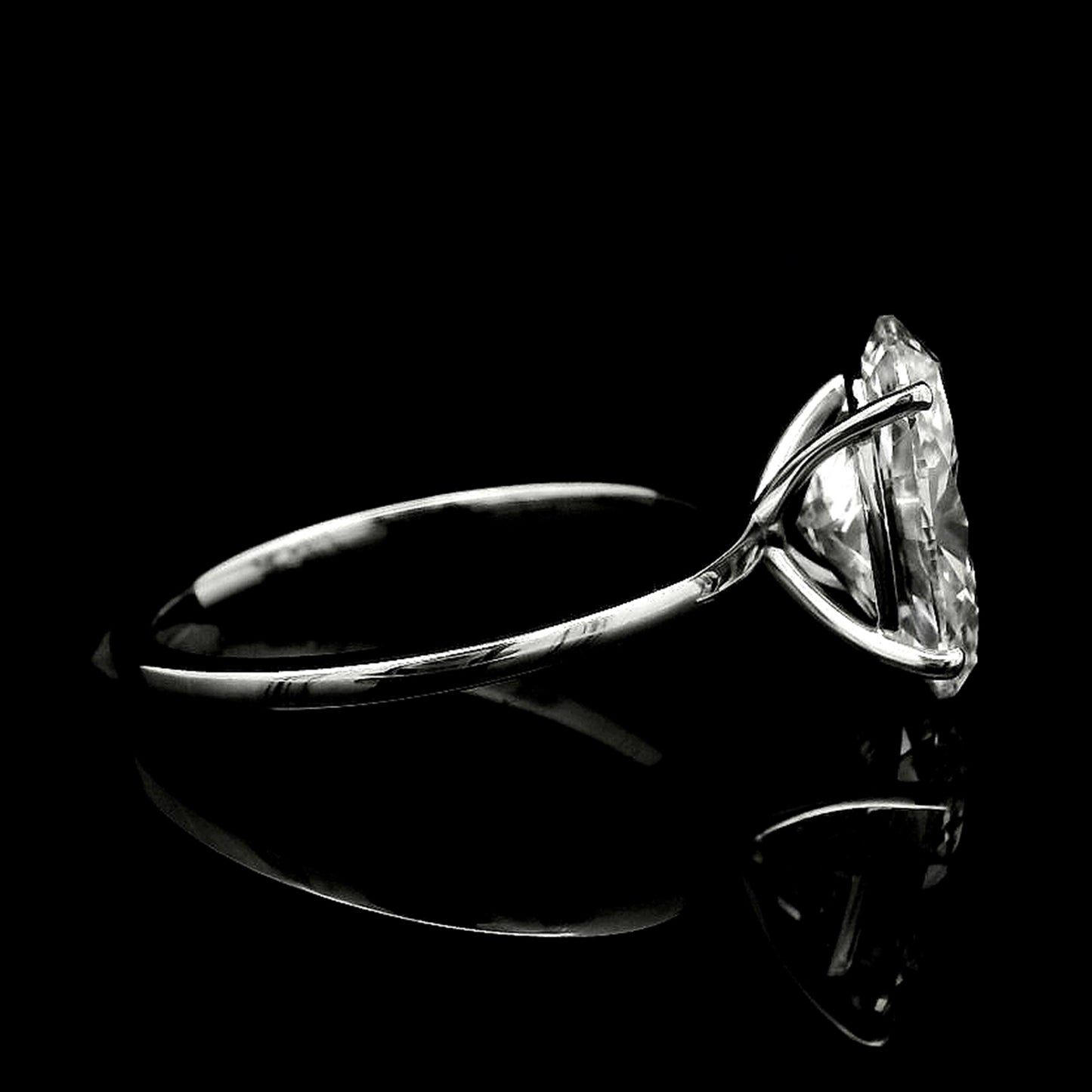 3.15 Carats Lab Grown Diamond 14K Gold Ring