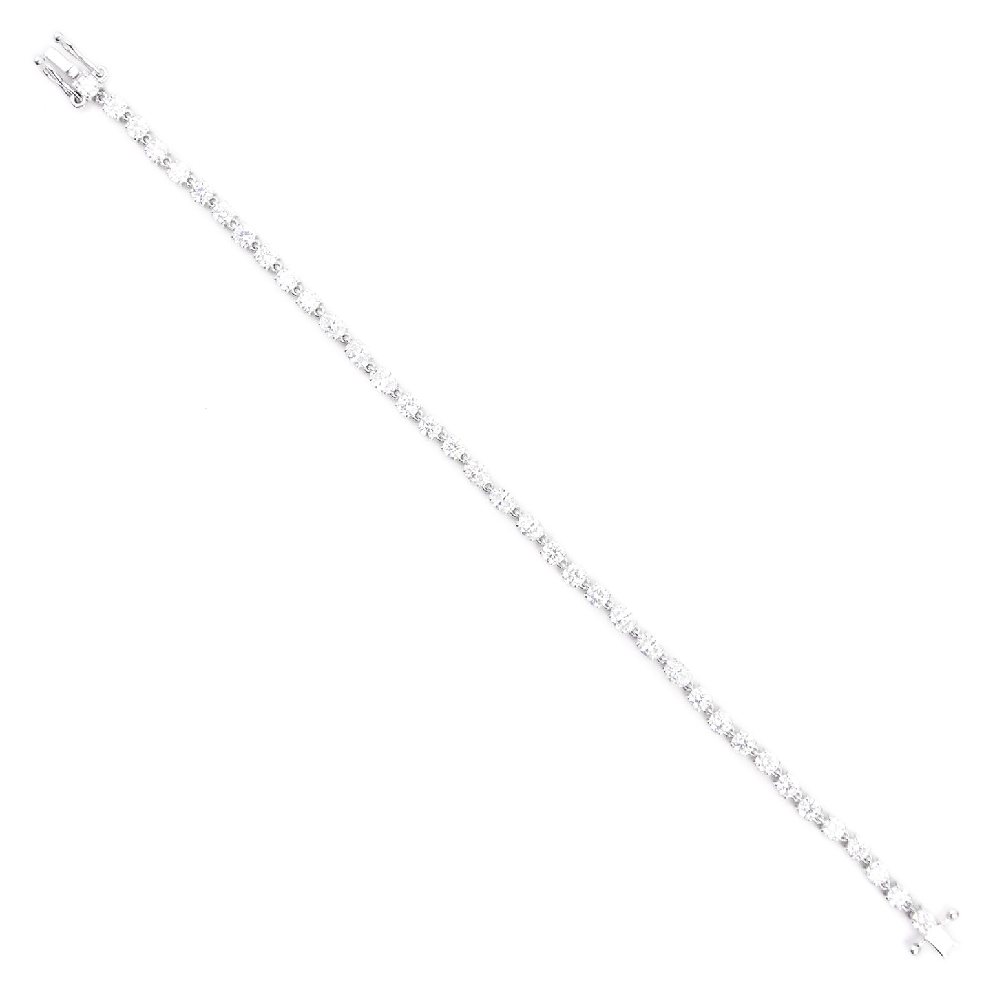 4.40 Carats Lab Grown Diamond 14K Gold Bracelet