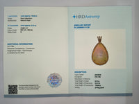 19.95 Ct Pear Natural Opal 14K Gold Pendant