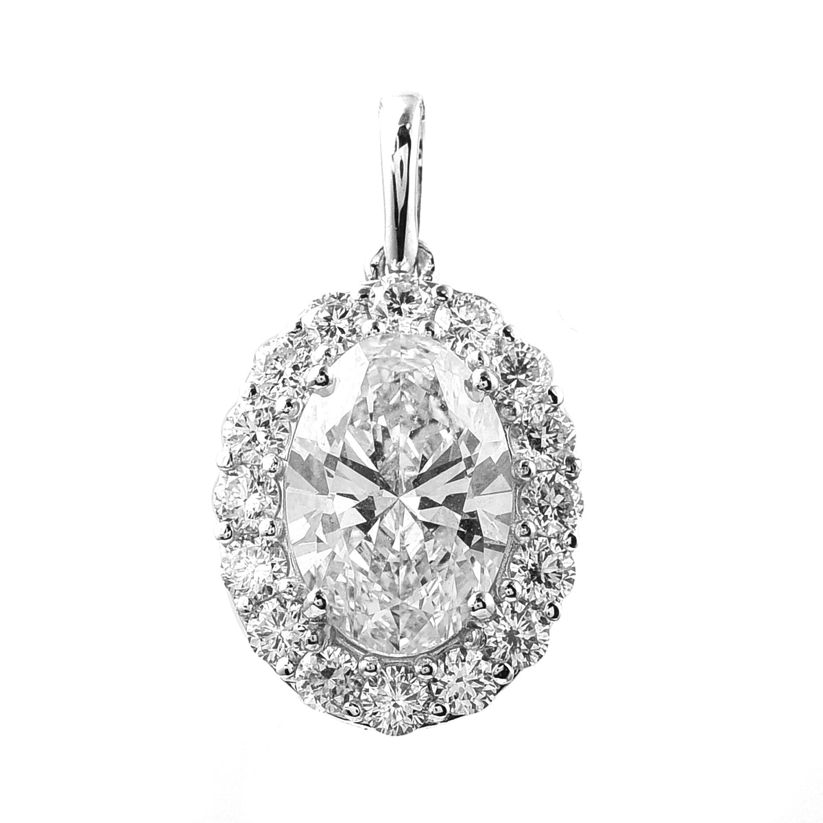 2.59 Carats Lab Grown Diamond 14K Gold Pendant