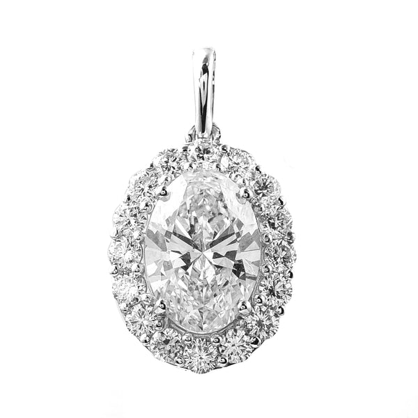 2.59 Carats Lab Grown Diamond 14K Gold Pendant