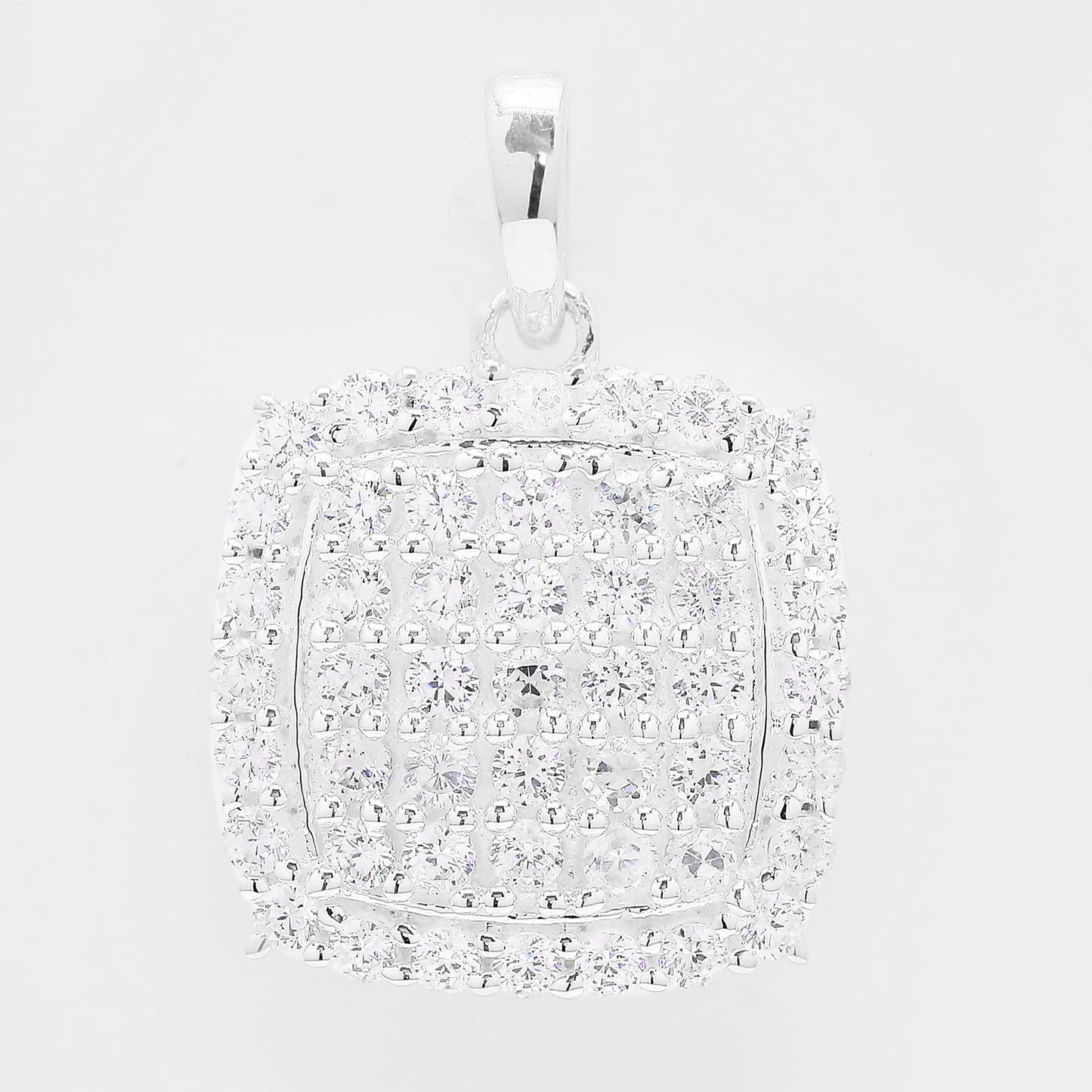 8.30 Ct Round Cubic Zirconia 925 Silver Pendant