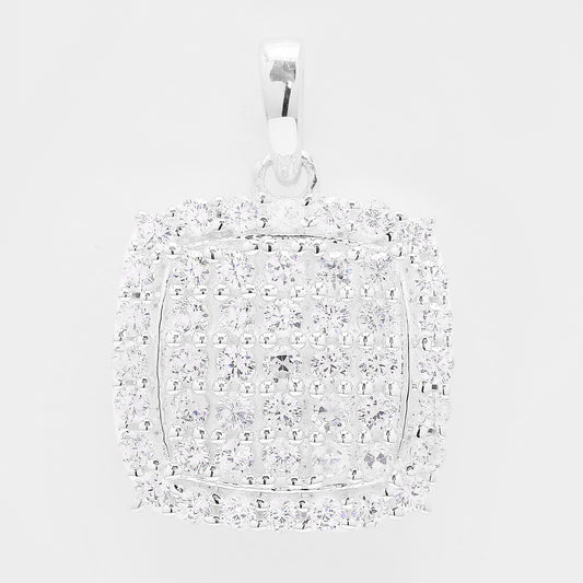 8.30 Ct Round Cubic Zirconia 925 Silver Pendant