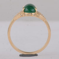 1.91 Ct Oval Emerald 9K Gold Ring
