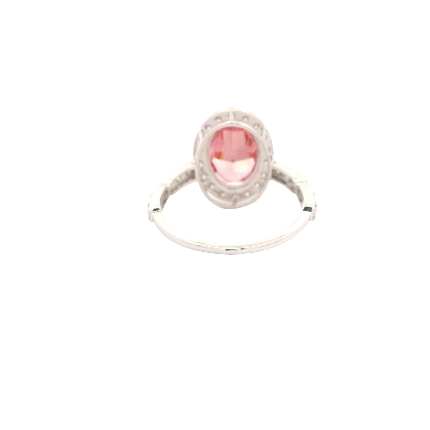 3.75 Carats Pink Lab Grown Diamond 14K Gold Ring