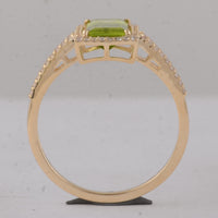 1.81 Ct Baguette Peridot 9K Gold Ring